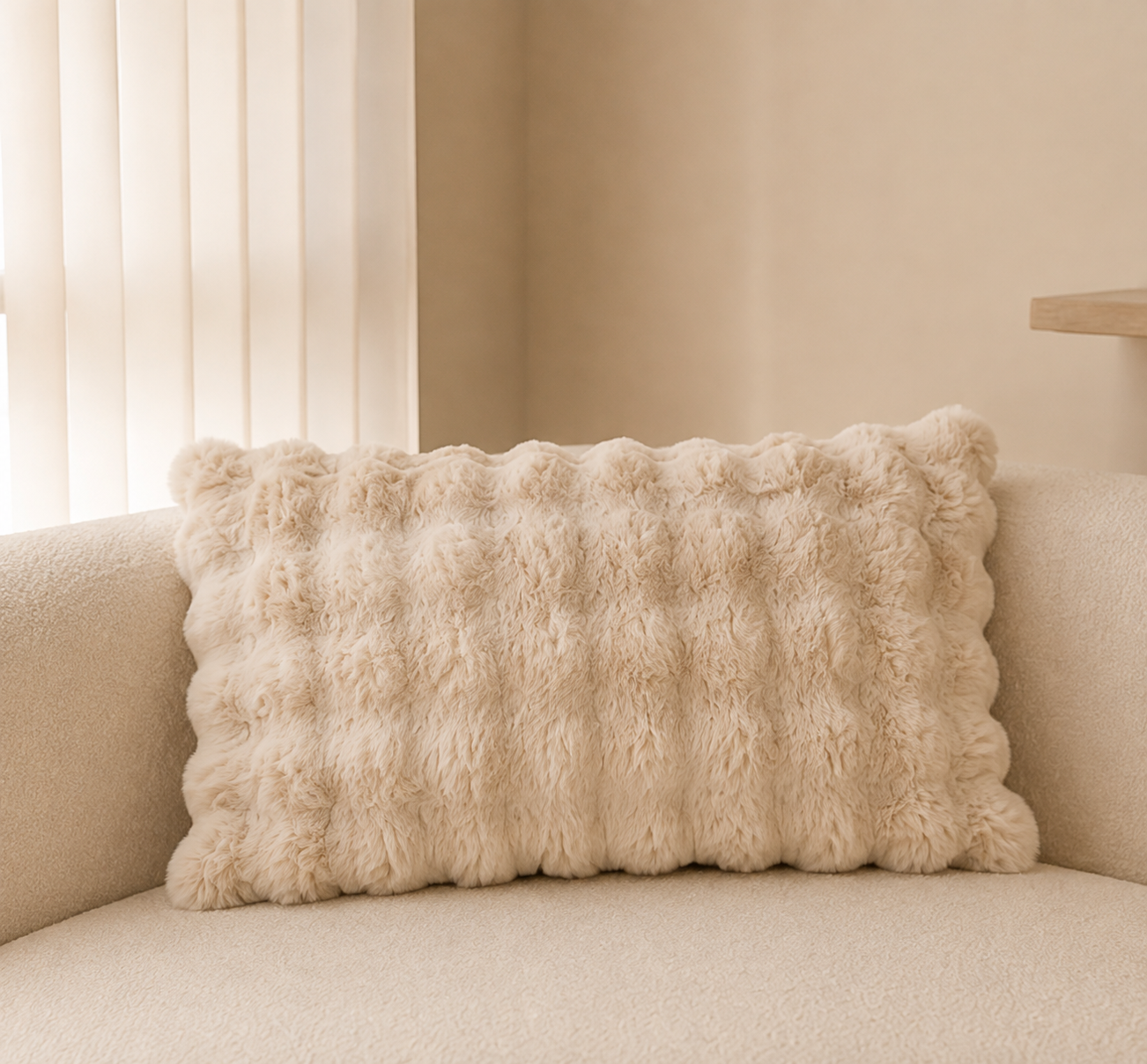 Lumbar Plush Pillow Cover