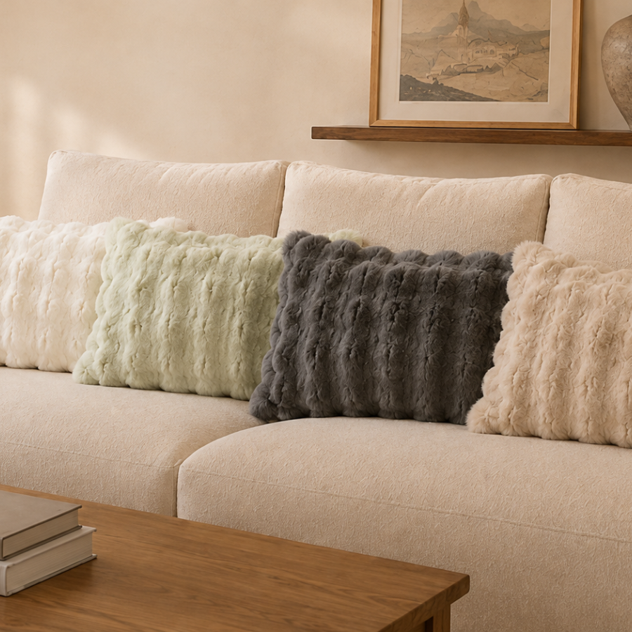 Lumbar Plush Pillow Cover
