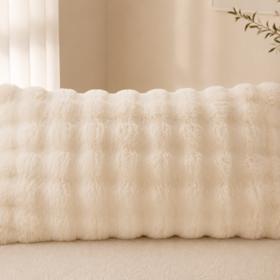 Lumbar Plush Pillow Cover