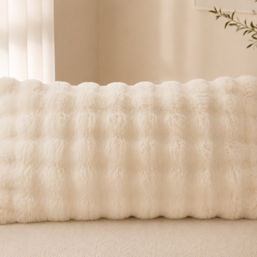 Lumbar Plush Pillow Cover